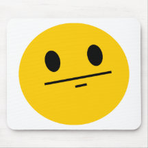 Smiley de visage de tisonnier tapis de souris