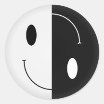Smiley de Yin Yang Autocollants