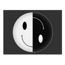 Smiley de Yin Yang Cartes Postales