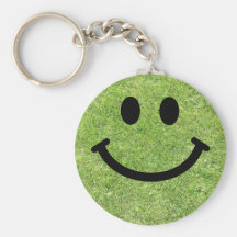 Smiley d'herbe porte-clés