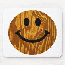 Smiley en bois tapis de souris