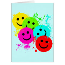 SMILEY ET ÉCLABOUSSURE DE PEINTURE CARTES