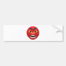 smiley fâché rouge autocollants pour voiture