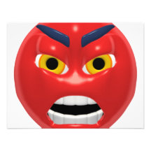 smiley fâché rouge faire-parts