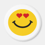 Smiley frappé par amour aimant pour réfrigérateur