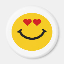 Smiley frappé par amour aimant pour réfrigérateur