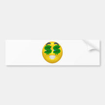 smiley jaune avec des yeux d'argent adhésif pour voiture