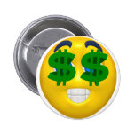 smiley jaune avec des yeux d'argent badge