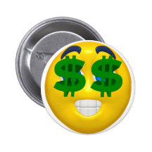 smiley jaune avec des yeux d'argent badge