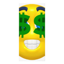 smiley jaune avec des yeux d'argent cartes doubles customisables