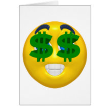 smiley jaune avec des yeux d'argent cartes de vœux