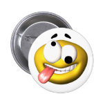 Smiley jaune qui est allé des écrous badge avec épingle