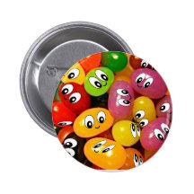 Smiley mignons de dragée à la gelée de sucre badge avec épingle