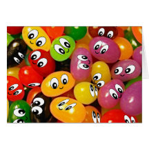 Smiley mignons de dragée à la gelée de sucre cartes de vœux