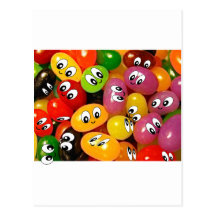 Smiley mignons de dragée à la gelée de sucre carte postale