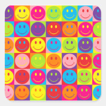 Smiley multicolores de bruit adhésif