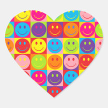 Smiley multicolores de bruit autocollants