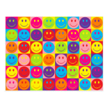 Smiley multicolores de bruit carte postale