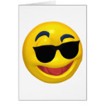 smiley portant les lunettes foncées du soleil cartes de vœux