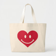 Smiley rouge de coeur heureux sac