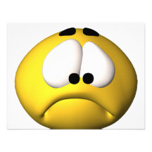 smiley triste invitations personnalisées