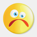 Smilie jaune triste magnets pour réfrigérateur