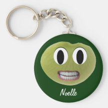 Smiling Happy Lima Bean Personalized Key Chain