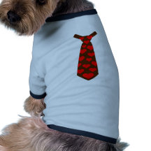 Smoking de costume de coeurs de cravate t-shirt pour chien