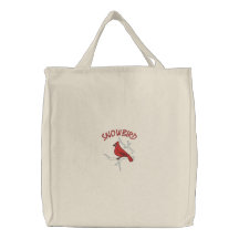 Snowbird : Cardinal en hiver Sacs Brodés