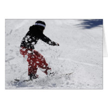 Snowboarder carte de salutation
