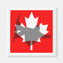 Snowboarding de drapeau du Canada Aimant