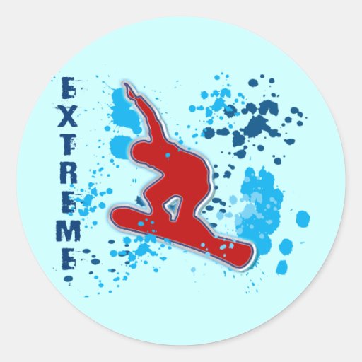 SNOWBOARDING EXTRÊME ADHÉSIFS RONDS