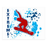 SNOWBOARDING EXTRÊME CARTE POSTALE