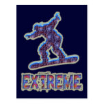 SNOWBOARDING EXTRÊME CARTE POSTALE