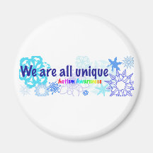 snowflakes_autism magnets pour réfrigérateur