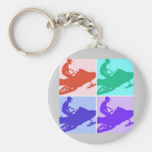 Snowmobiler/art de bruit porte-clefs