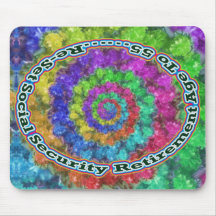 Soc. Sec. Retirez à la spirale de 55 fleurs Tapis De Souris