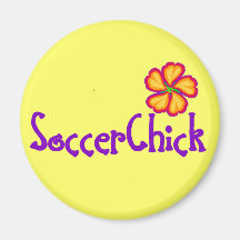 SoccerChick FlowerDark Aimant Pour Réfrigérateur