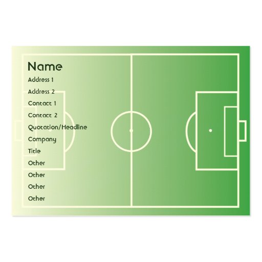 Soccerfield - potelé cartes de visite personnelles