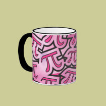 Social rose de pi - cadeaux de pi - maths pi tasses