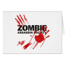 Société d'assassin de zombi cartes de vœux
