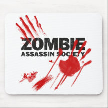 Société d'assassin de zombi tapis de souris