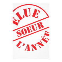 Soeur de l'année ! papier à lettre personnalisable
