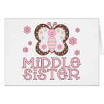 Soeur rose de milieu de papillon cartes