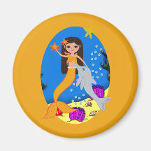 Sofia l'aimant orange de sirène et de dauphin