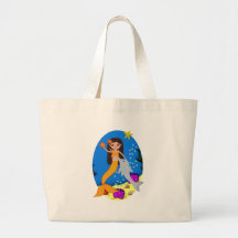 Sofia le sac fourre-tout orange à sirène et à daup