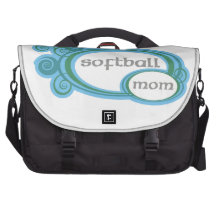 Softball Mom Swirl Laptop Bags