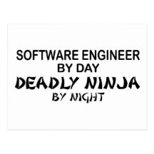Software Engineer Ninja mortel Carte Postale