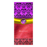 Soie violette pourpre de MONOGRAMME de GEMME de DA Faire-parts