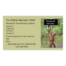 Soin de jour ou embarquement d'animal familier modèle de carte de visite